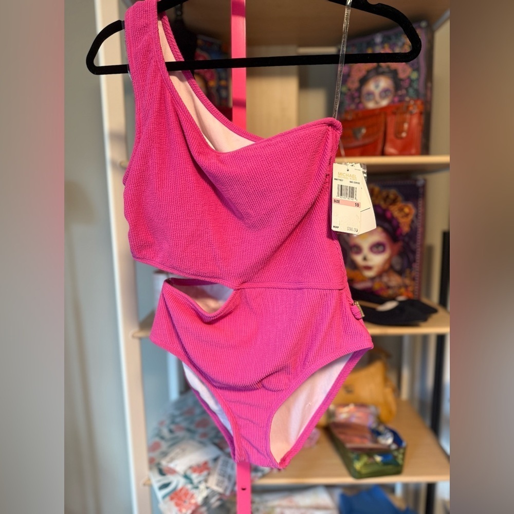 Michael Kors Cerise One-Shoulder Swimsuit NWT various sizing